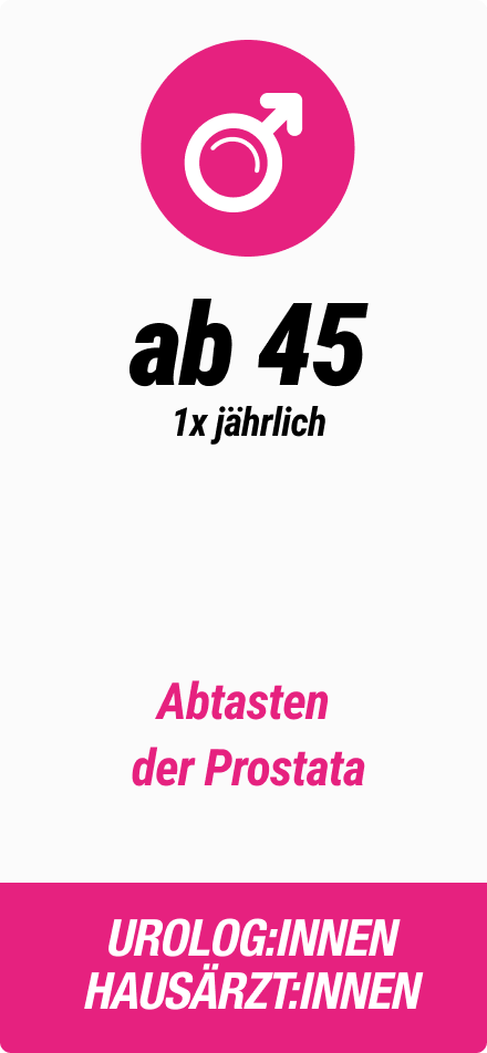 Krebsvorsorge Abtasten Prostata