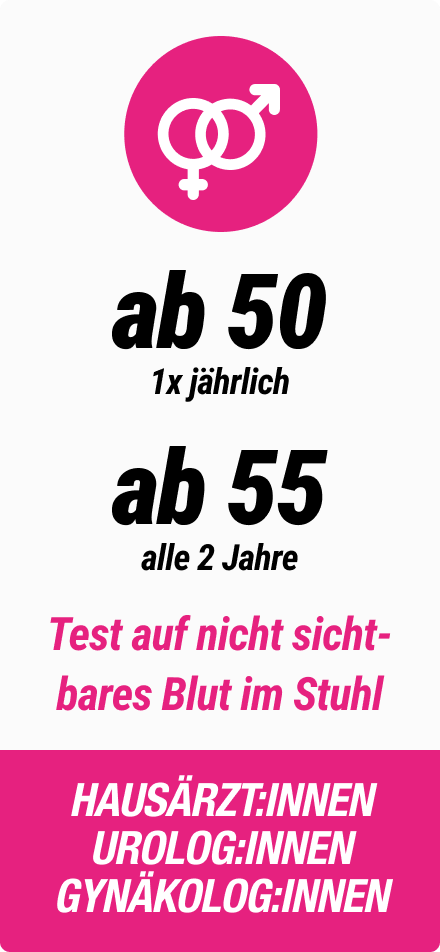 Krebsvorsorge Blut im Stuhl